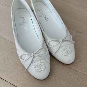 Chanel Ballet Flats White 37